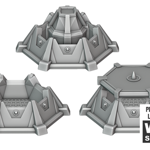 Piccoli fissaggi circolari per terreno Warhammer 40k