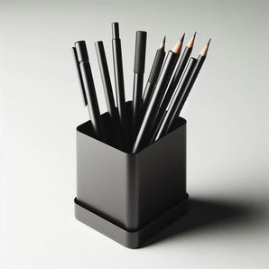 Firkantet minimalistisk blyantholder til skrivebordet