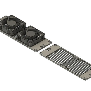 Pannello rack 2U da 10" per ventola da 80mm
