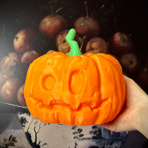Secchiello per caramelle di Halloween articolato a forma di zucca