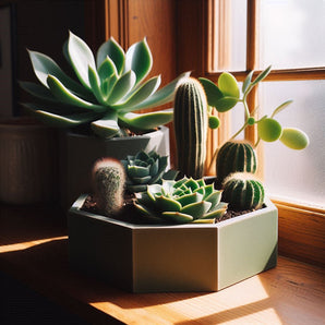 Vaso per piante ottagonale per cactus e bonsai