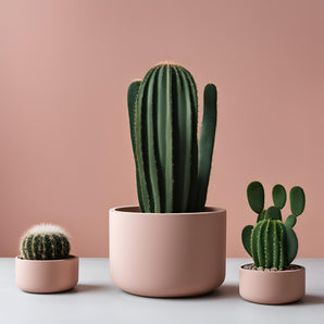 Set di due vasi rotondi per cactus