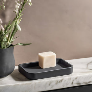 Portasapone minimalista piatto per il bagno