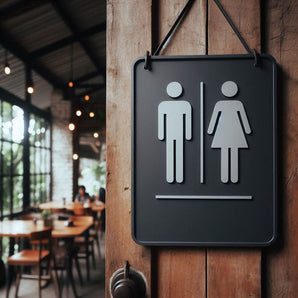 Targa per porta del bagno elegante e moderna