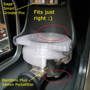 Imbuto di dosaggio per portafiltro Breville Bambino Plus da 54 mm - Adatto per Smart Grinder Pro