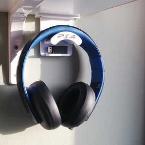 Supporto per cuffie PS4 con ripiano USB
