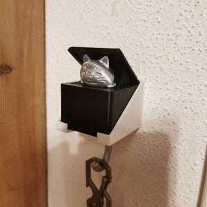 Montaggio a parete per gancio per chiavi a forma di gatto
