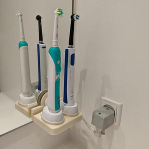 Supporto doppio per caricabatterie per spazzolini da denti elettrici Oral-B con ventosa