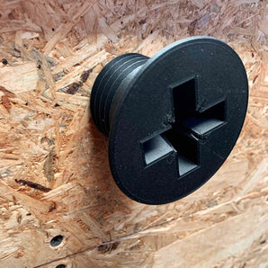 Gancio da parete unico con design a testa di vite industriale